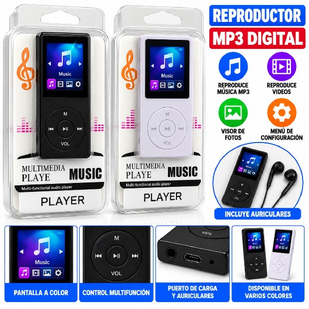 &ua REPRODUCTOR MP4 BLUETHOOT FM GRABADOR VOZ (3170)